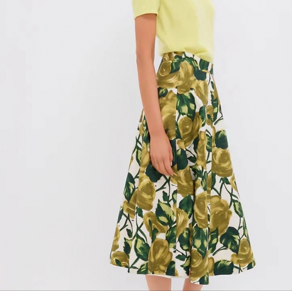 Tuckernuck Giverny Gardens Andrea Circle Skirt M Zipper Side And Front Slit Nwt - Picture 5 of 16